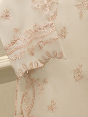 3 Piece - Pure Organza Embroidered Suit S112985