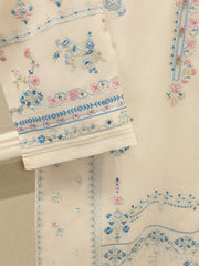 3 Piece - Embroidered Kora Cotton Suit  S113019