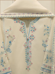 3 Piece - Embroidered Kora Cotton Suit  S113019