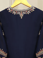 3 Piece-  Pure Embroidered Sheesha Silk Suit S113015