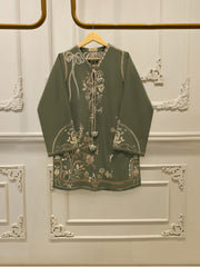 2 Piece - Embroidered Linen Suit WS00236