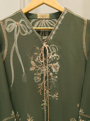 2 Piece - Embroidered Linen Suit WS00236