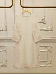 3 Piece - Pure Embroidered Cotton Net Suit S113079