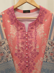 Digital Printed Embroidered Cambric Shirt S113113