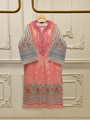 Digital Printed Embroidered Cambric Shirt S113113