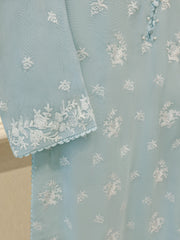 3 Piece - Pure Embroidered Cotton Net Suit S113114