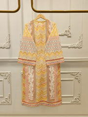 Digital Printed Embroidered Cambric Shirt S113117