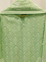 3 Piece - Pure Embroidered Cotton Net Suit S113241