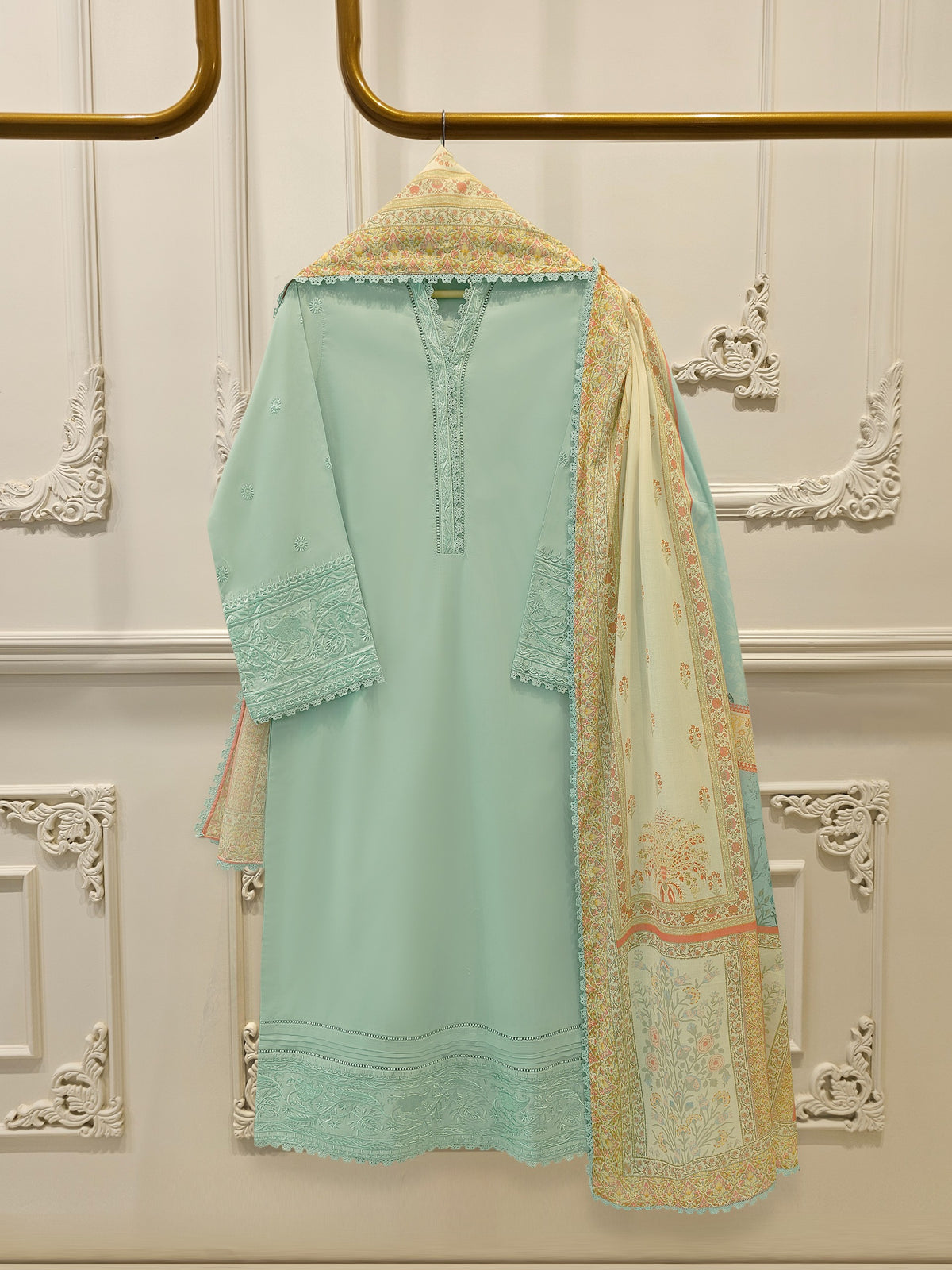 3 Piece - Embroidered Cambric Suit S113267
