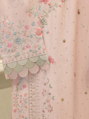 3 Piece- Pure Sheesha Silk Embroidered Suit S113285