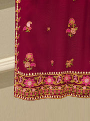 3 Piece - Pure Embroidered Cotton Net Suit S113282