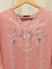 2 Piece- Pure Korean Silk Embroidered Suit S113335