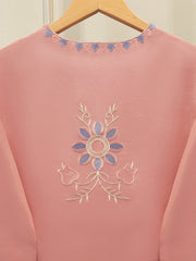 2 Piece- Pure Korean Silk Embroidered Suit S113335