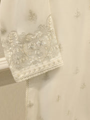 3 Piece - Pure Embroidered Cotton Net Suit S113419