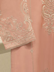 Pure Embroidered Sheesha Silk Shirt S113447