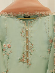 3 Piece- Pure Sheesha Silk Embroidered Suit S113491