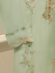 3 Piece- Pure Sheesha Silk Embroidered Suit S113491