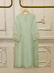 3 Piece- Pure Sheesha Silk Embroidered Suit S113491
