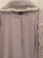 3 Piece - Pure Embroidered Cotton Net Suit S113485