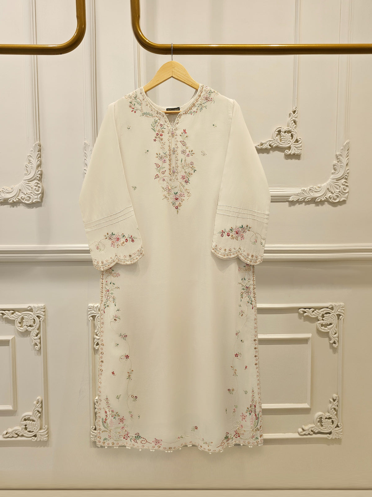 2 Piece - Embroidered Kora Cotton Suit  S113617