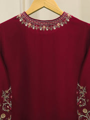 2 Piece- Pure Sheesha Silk Embroidered Suit S113616