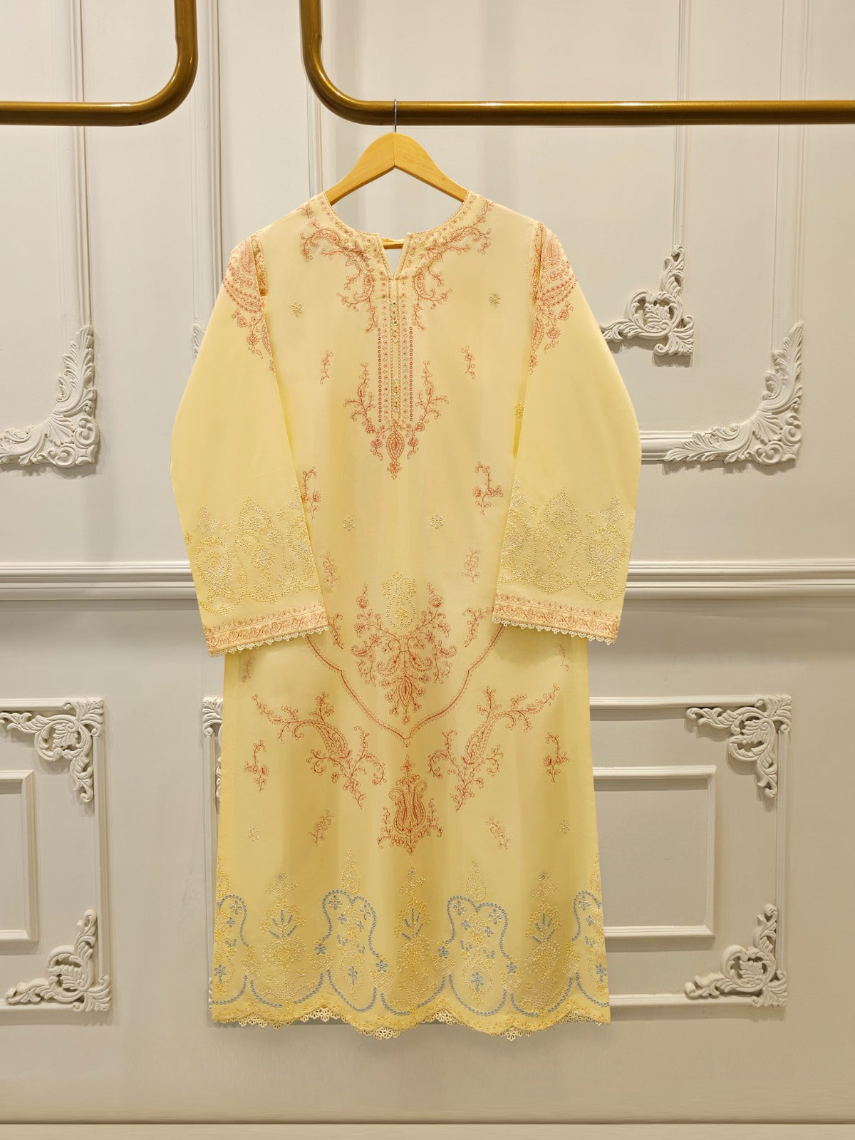 2 Piece - Embroidered Cambric Suit S113769