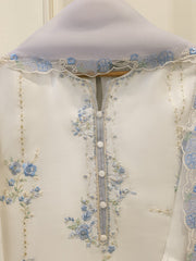 3 Piece- Pure Sheesha Silk Embroidered Suit S113782