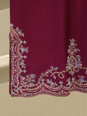 Pure Embroidered Sheesha Silk Shirt S113985