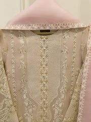 3 Piece - Pure Organza Embroidered Suit S114060