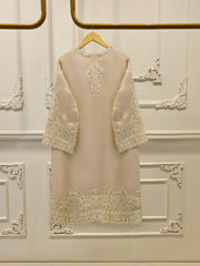 3 Piece - Pure Organza Embroidered Suit S114060