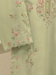 3 Piece - Pure Khaddi Silk Embroidered Suit S114061