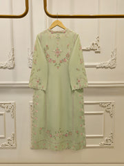 3 Piece - Pure Khaddi Silk Embroidered Suit S114061