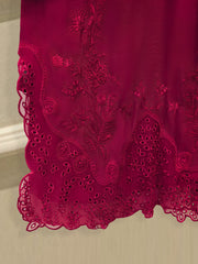 3 Piece - Pure Embroidered Cotton Net Suit S114089