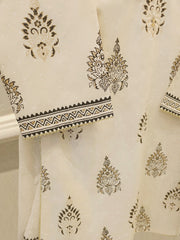 3 Piece - Hand Block Printed Kora Cotton Suit  S114102