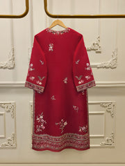 3 Piece - Pure Organza Embroidered Suit S114192