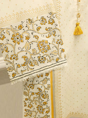 3 Piece - Hand Block Printed Kora Cotton Suit  S114196