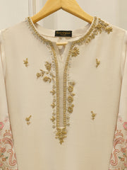 Pure Embroidered Sheesha Silk Shirt S114194