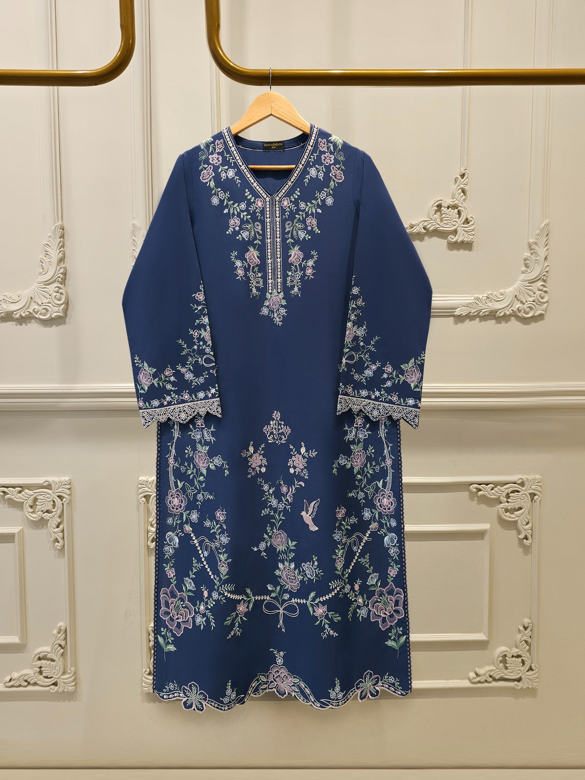 2 Piece - Embroidered Cambric Suit S114206