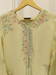 Pure Embroidered Sheesha Silk Shirt S114269