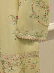 Pure Embroidered Sheesha Silk Shirt S114269