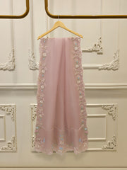 3 Piece - Pure Organza Embroidered Suit S114272