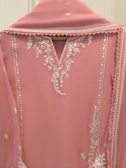 3 Piece - Pure Embroidered Chiffon Suit S114253