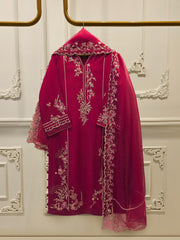 3 Piece - Pure Khaddi Silk Embroidered Suit S114314