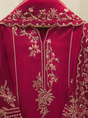 3 Piece - Pure Khaddi Silk Embroidered Suit S114314