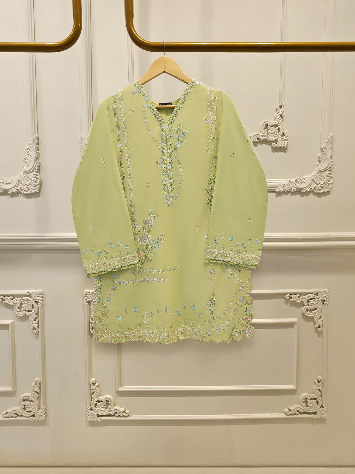 2 Piece - Embroidered Cambric Suit S114364