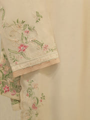 3 Piece - Pure Khaddi Silk Embroidered Suit S114405