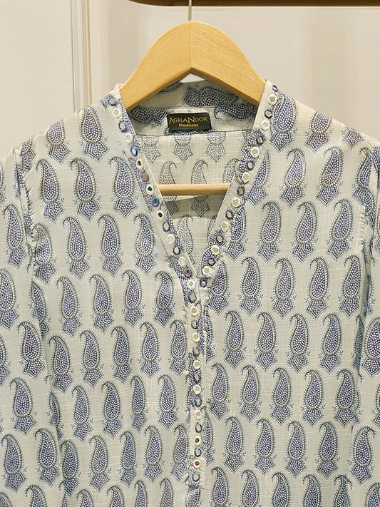 Digital Printed Cambric Shirt S114487