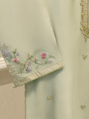 3 Piece- Pure Sheesha Silk Embroidered Suit S114532