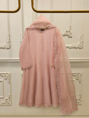 3 Piece - Pure Embroidered Cotton Net Suit S114502
