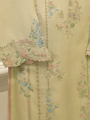 3 Piece - Pure Khaddi Silk Embroidered  Suit S114762